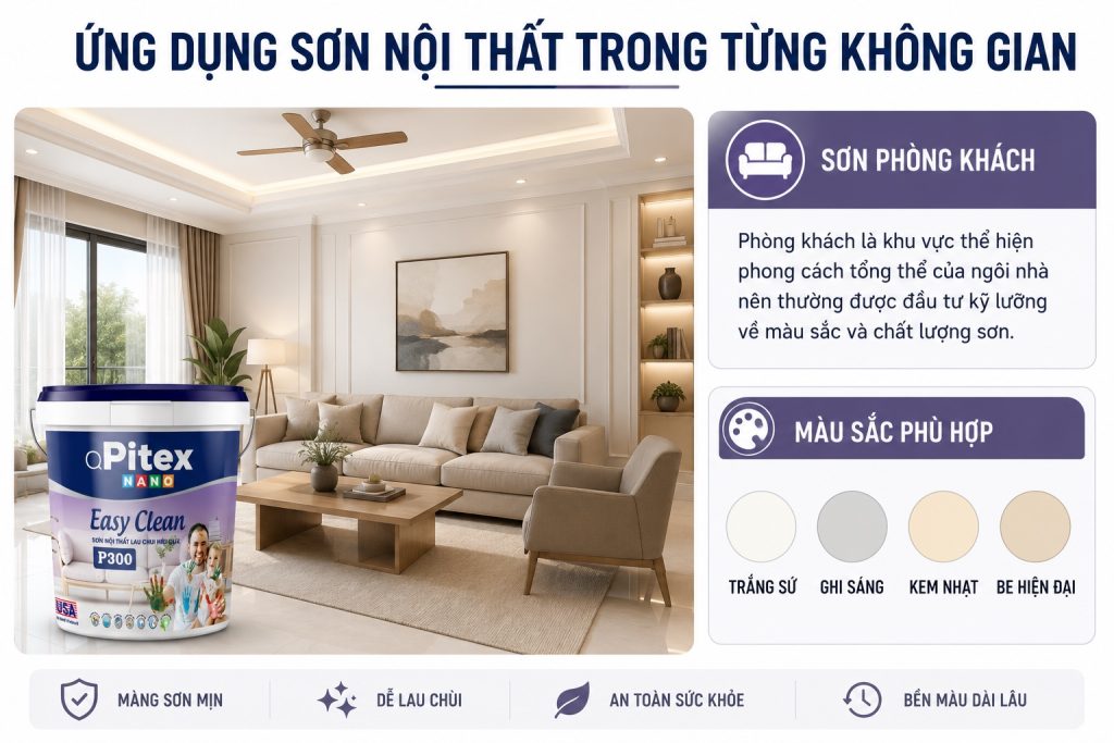 Ứng Dụng Sơn Nội Thất Trong Từng Không Gian