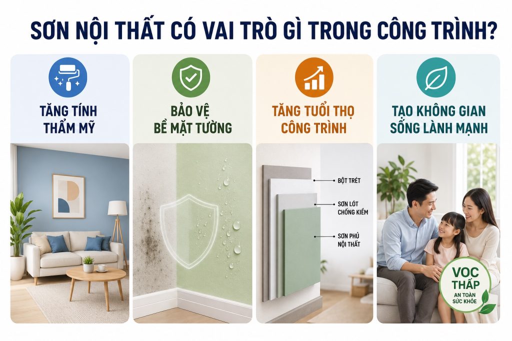 Sơn Nội Thất Có Vai Trò Gì Trong Công Trình?